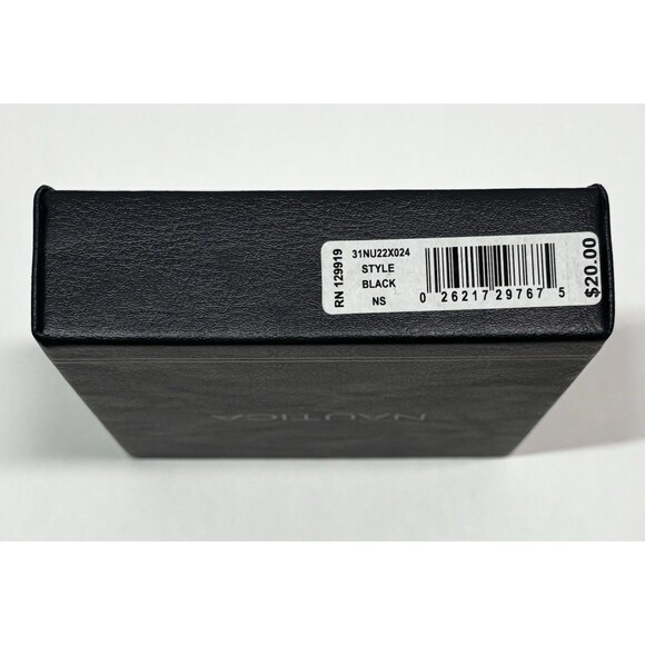 Nautica Men's Weatherly Genuine Leather Passcase Bi-Fold Wallet Black - Picture 3 of 7